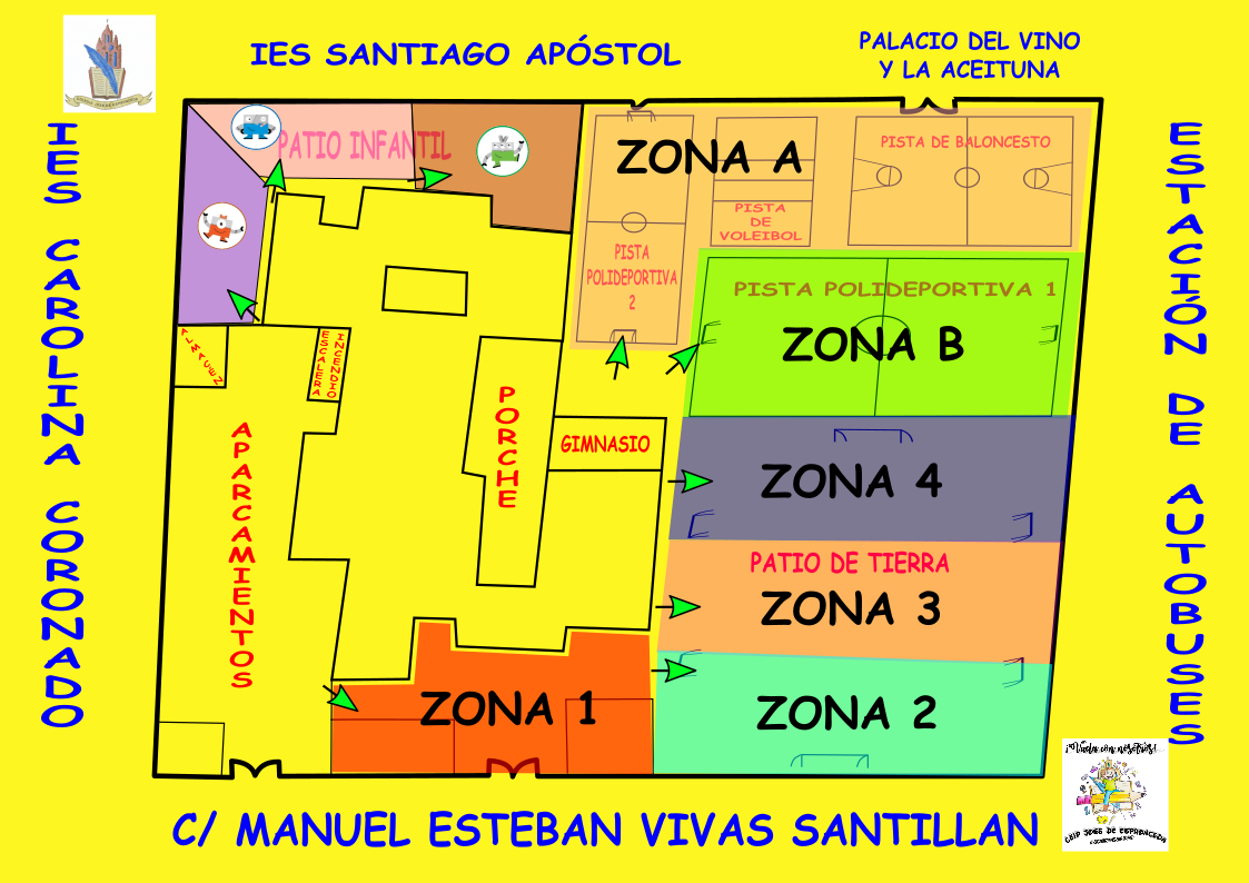 Plano del colegio Zonas de recreo 2