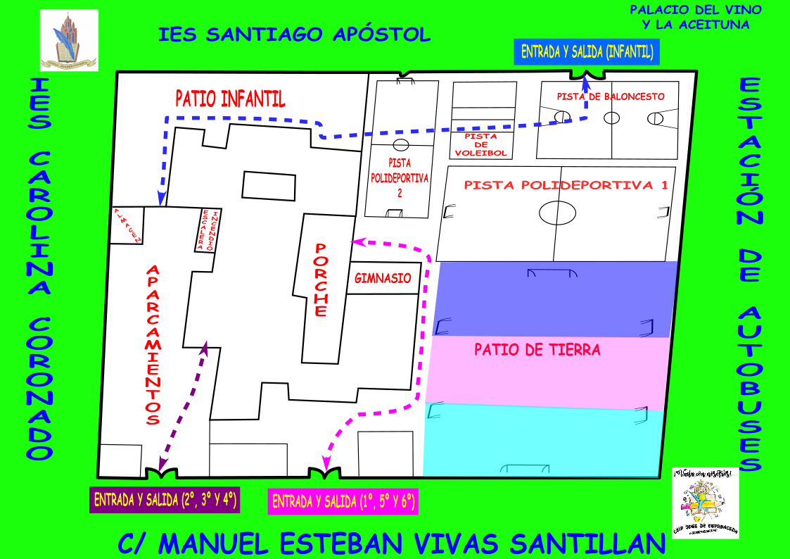 1. Plano del colegio Entradas y Salidas 21 22